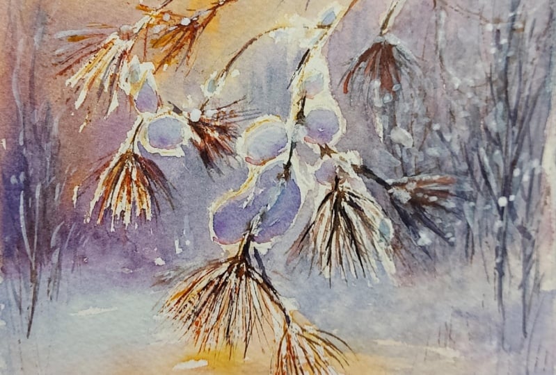 Watercolor Winter Wonderland: A 7-Day Challenge To Nurture Creative Habit