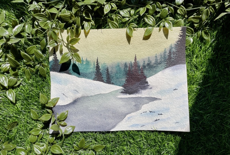 Winter Wonderland Watercolor Class