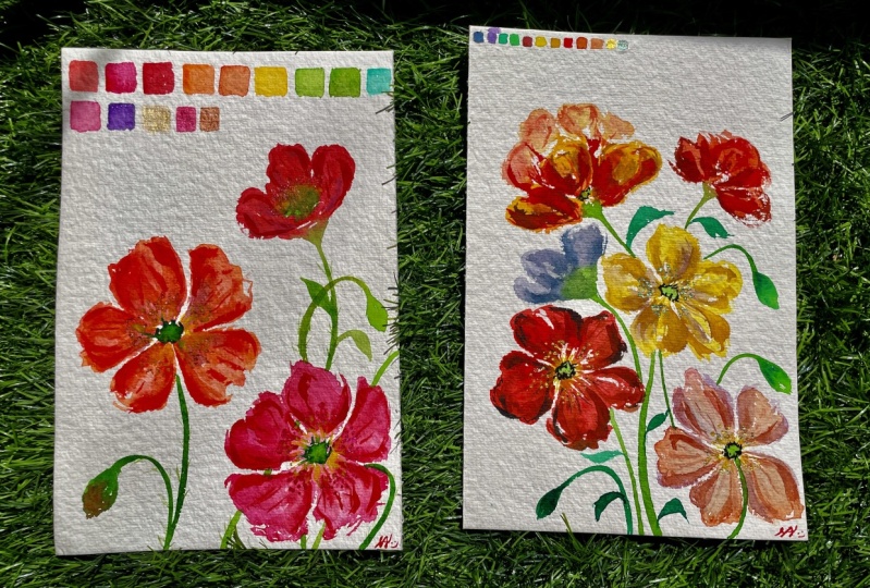 Watercolour Icelandic Poppies