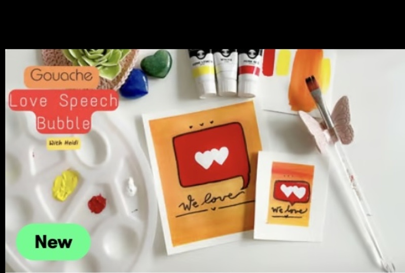 SAMPLE PROJECT: Gouache Love Speech Bubble