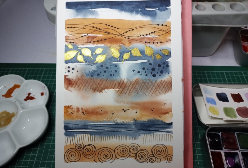 Watercolour stripe sampler