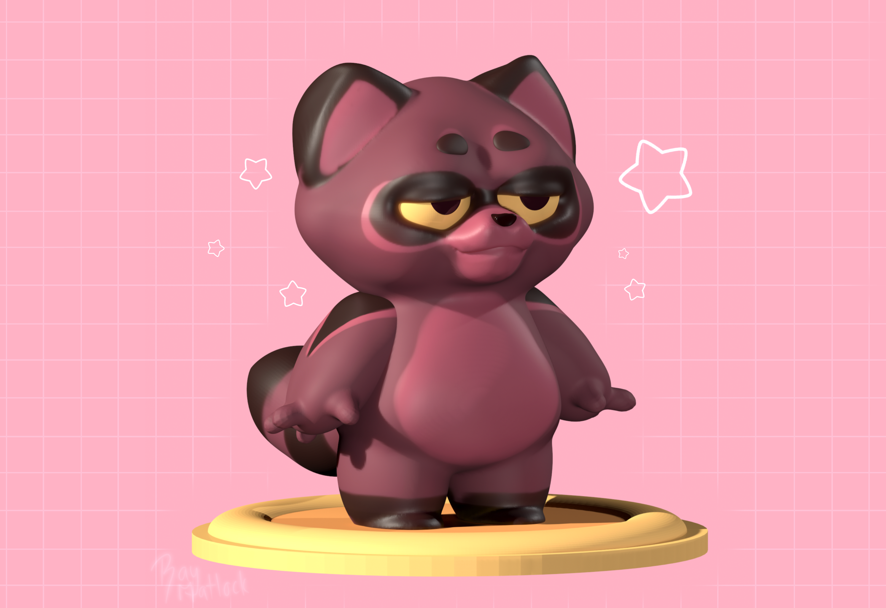 Raccoon Sculpt - student project