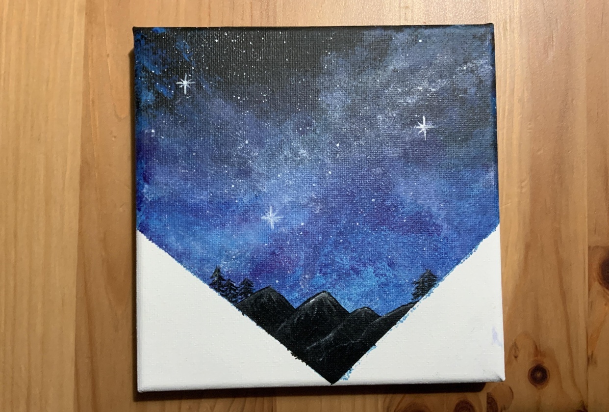Acrylic galaxy :) - student project