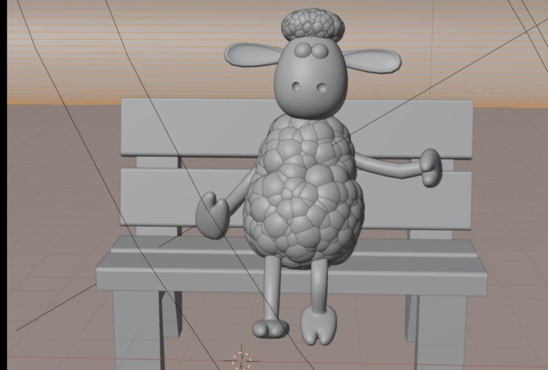 A little sheep in Blender.