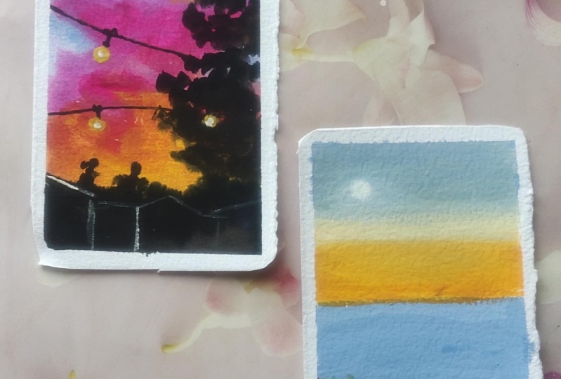 Gouache landscape