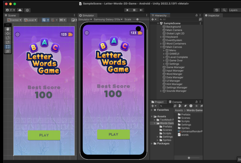 Unity Class Project: Letter-Words-2D-Game