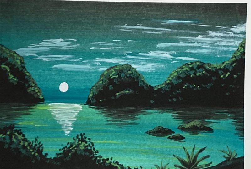 Soothing green tones