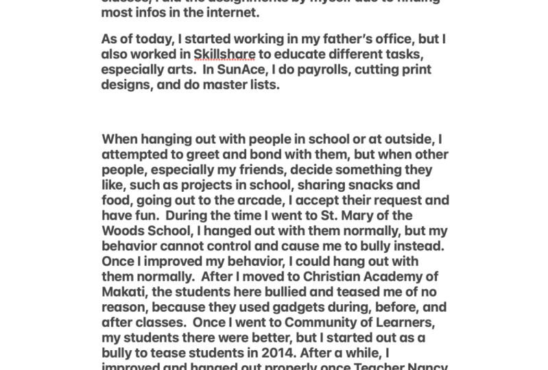 Reflection about my perspective in life