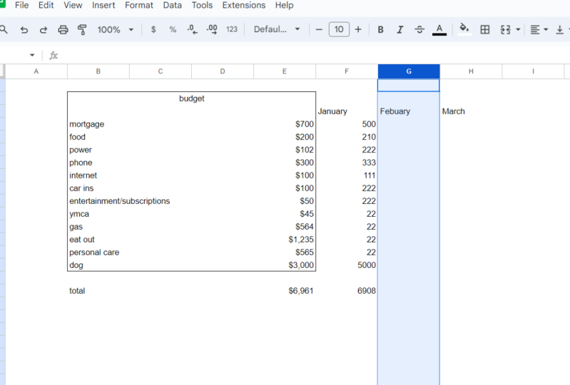 budget