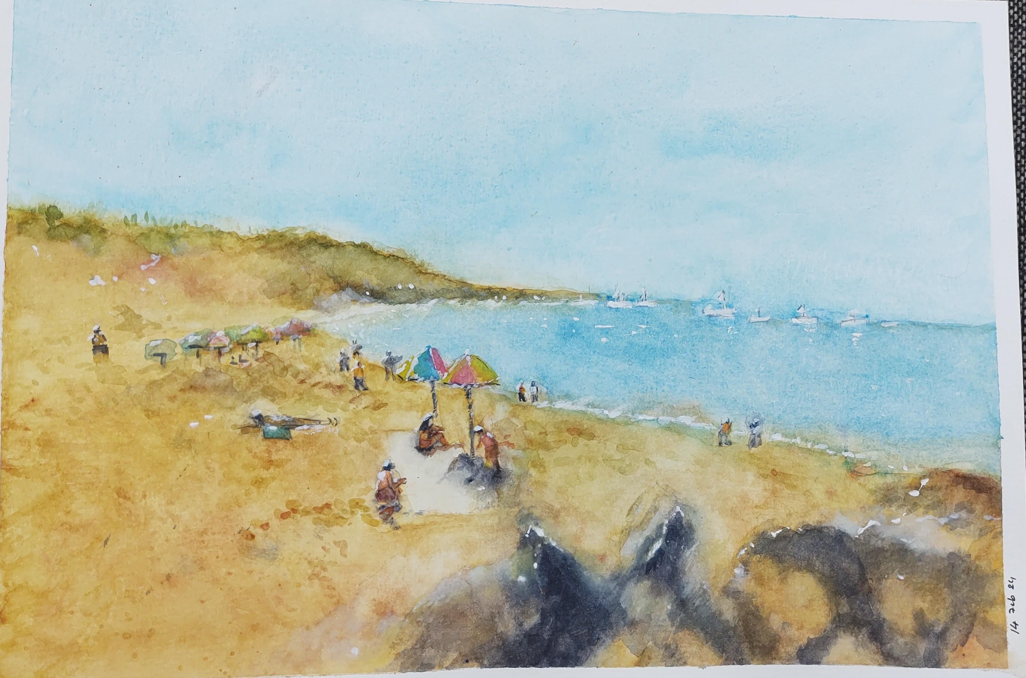 Busy beach Landscape - student project