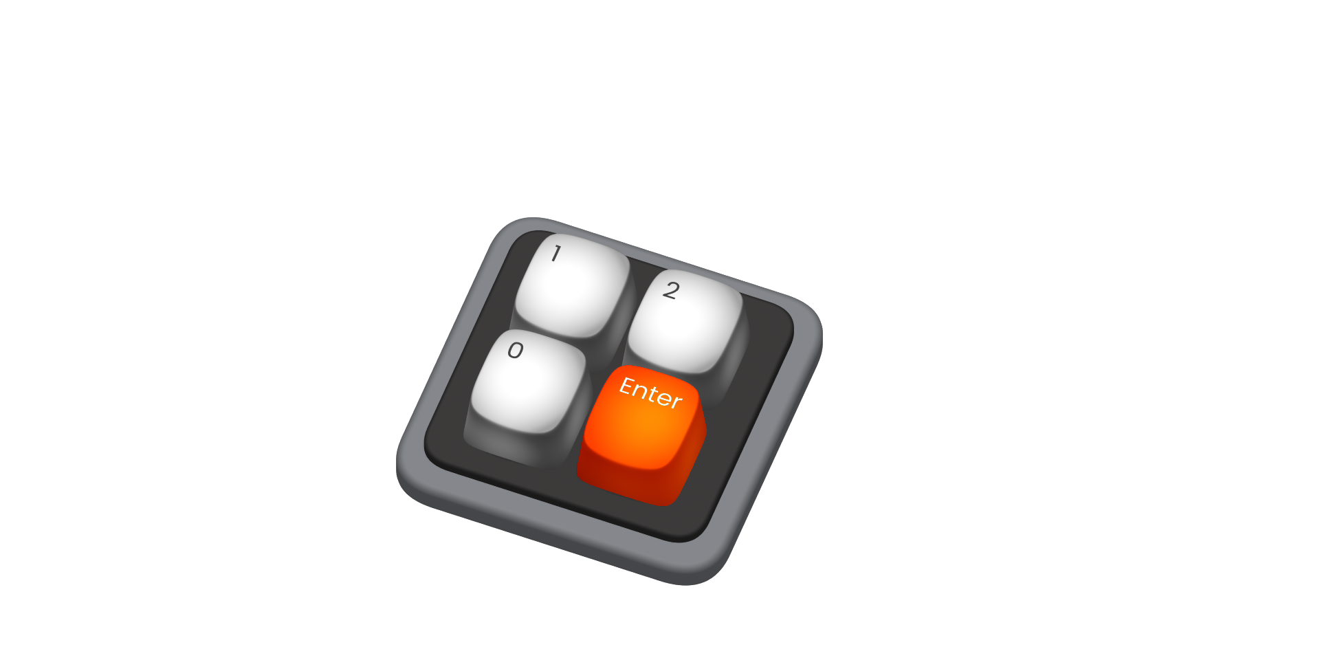 Num pad with spline - student project