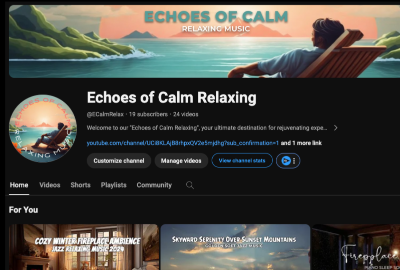 Youtube Echoes of Calm Relaxing Channel