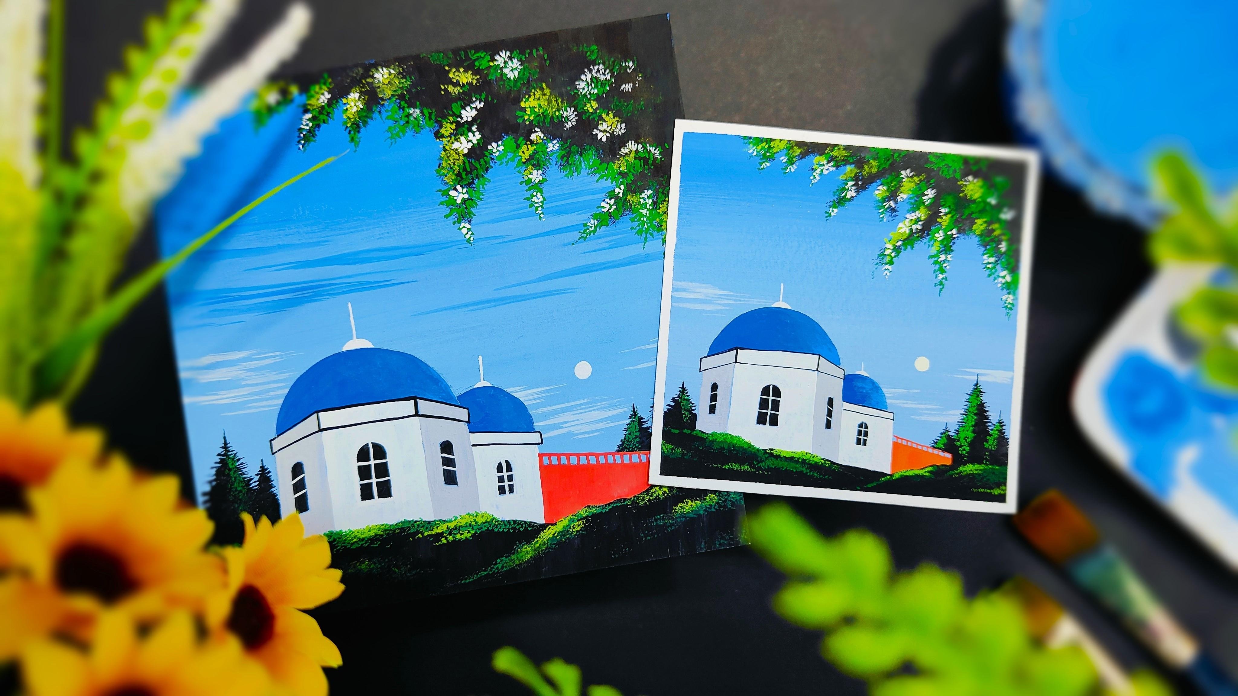 A Minimal Greece Scenery - student project
