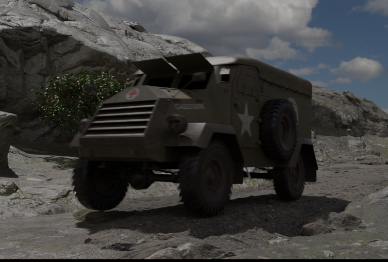 My vehicle with Blender and Substance painter