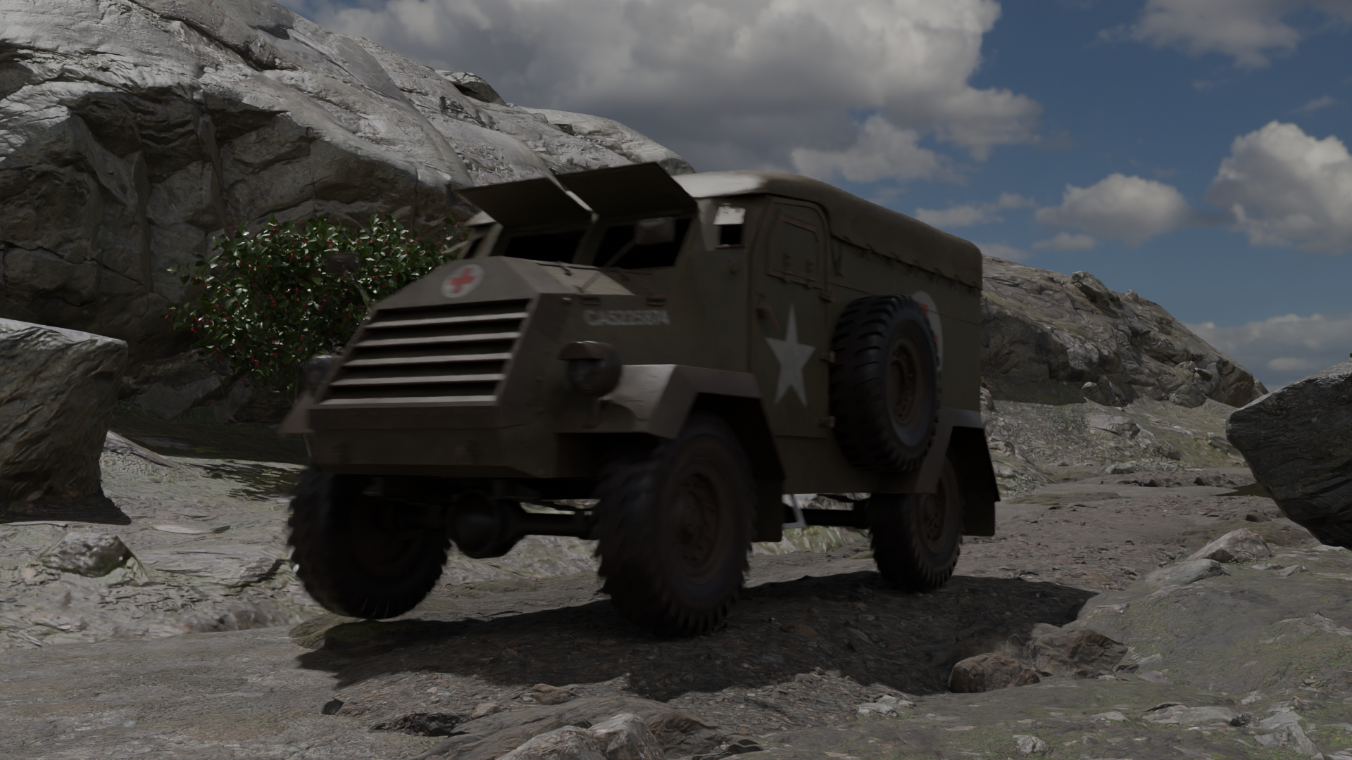 My vehicle with Blender and Substance painter - student project