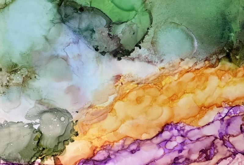 Alcohol Ink on Yupo using Copic Alcohol Inks and Markers