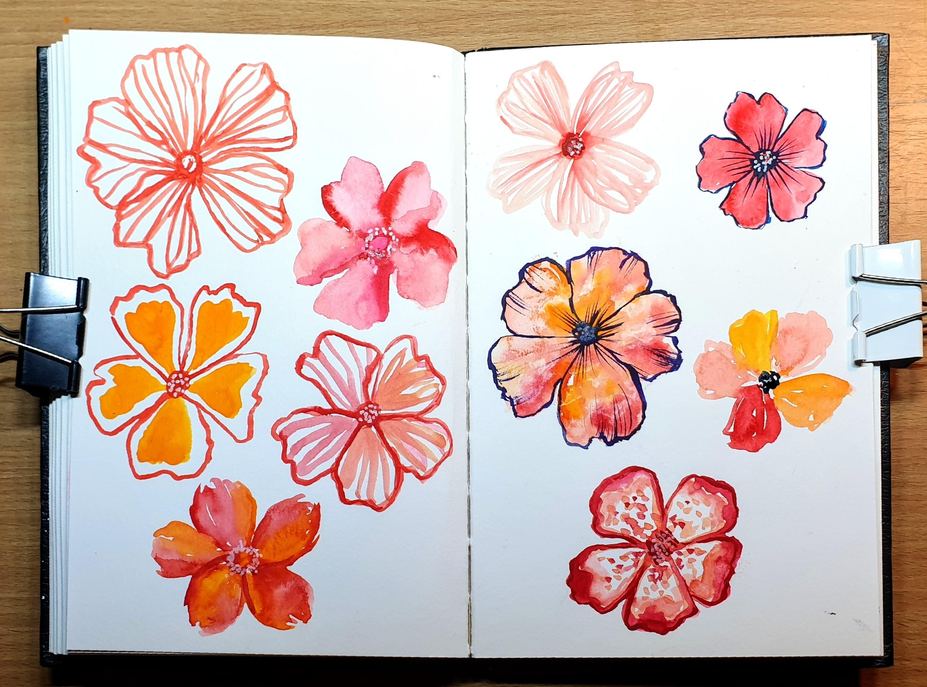 Exploring flower styles - student project