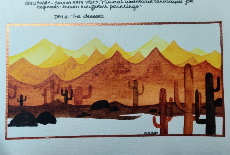Minimale watercolor landscapes