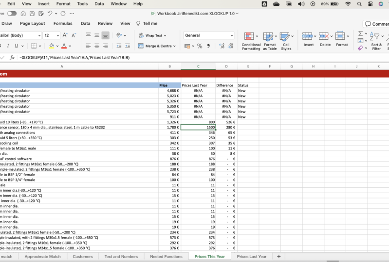 Xlookup project