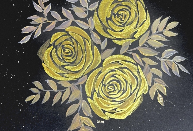 Gold roses