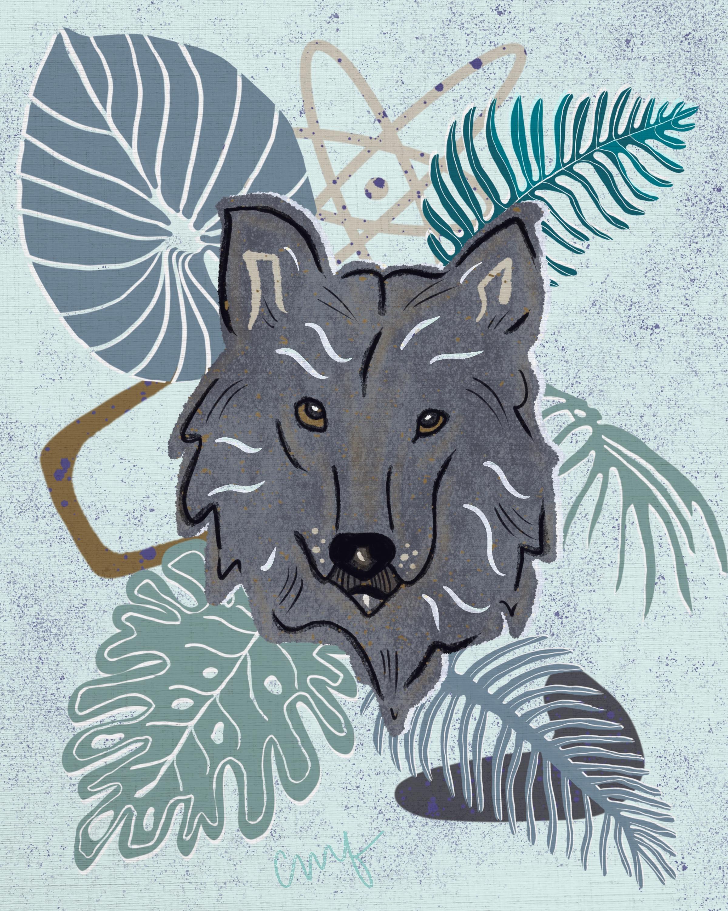 retro wolf