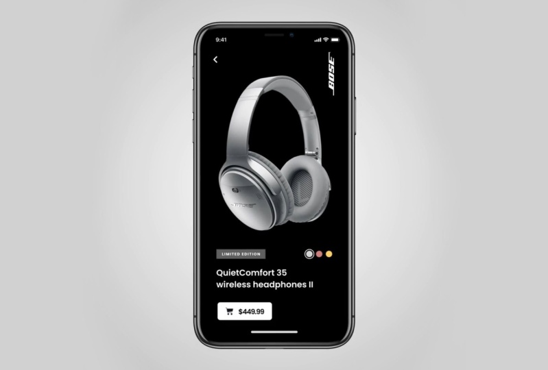 Bose mobile UI animation