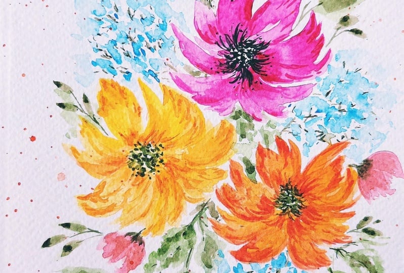 Loose Watercolor Florals