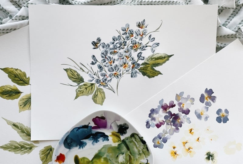 Loose Watercolor Primrose