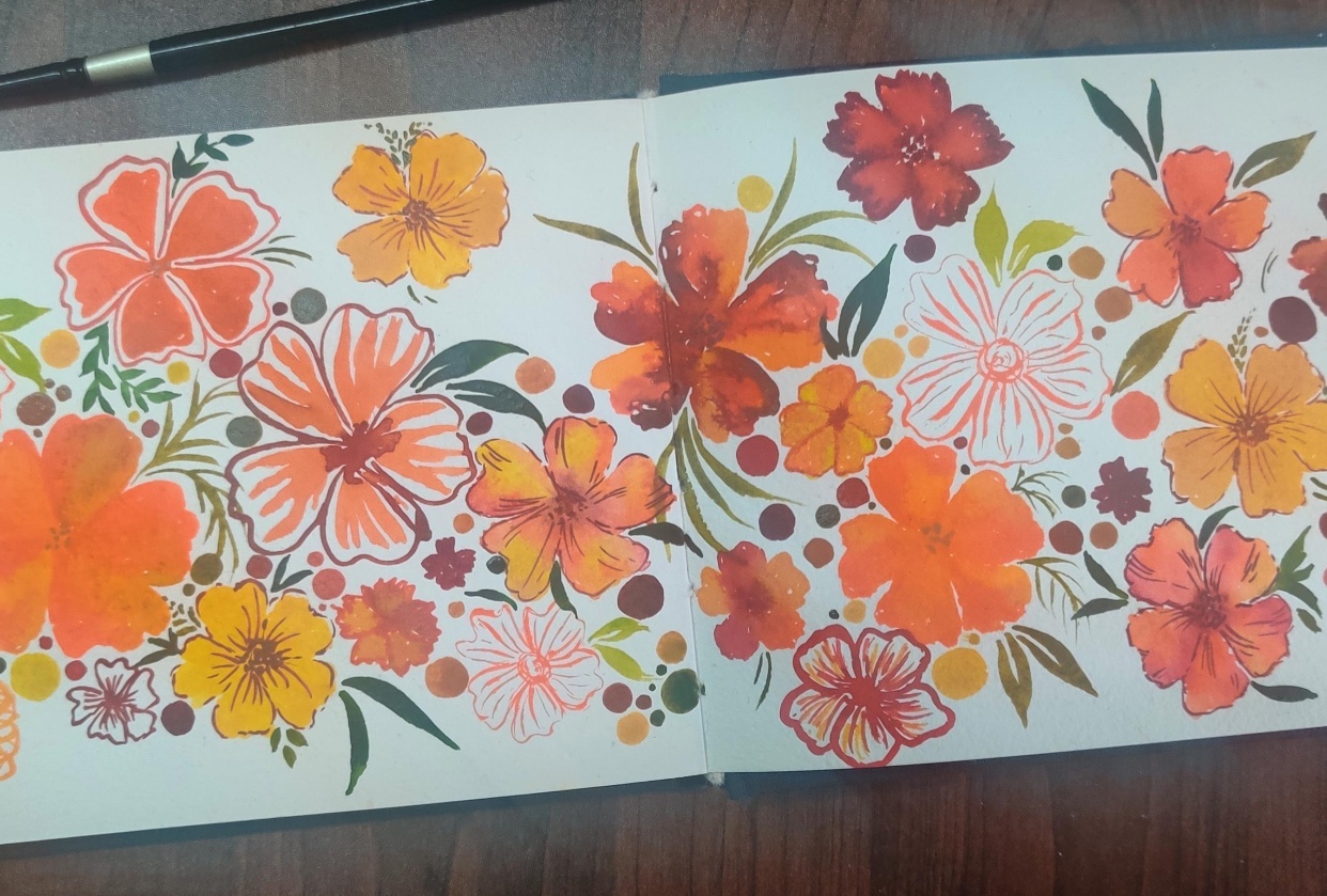10 different painting styles with Vidhi - student project