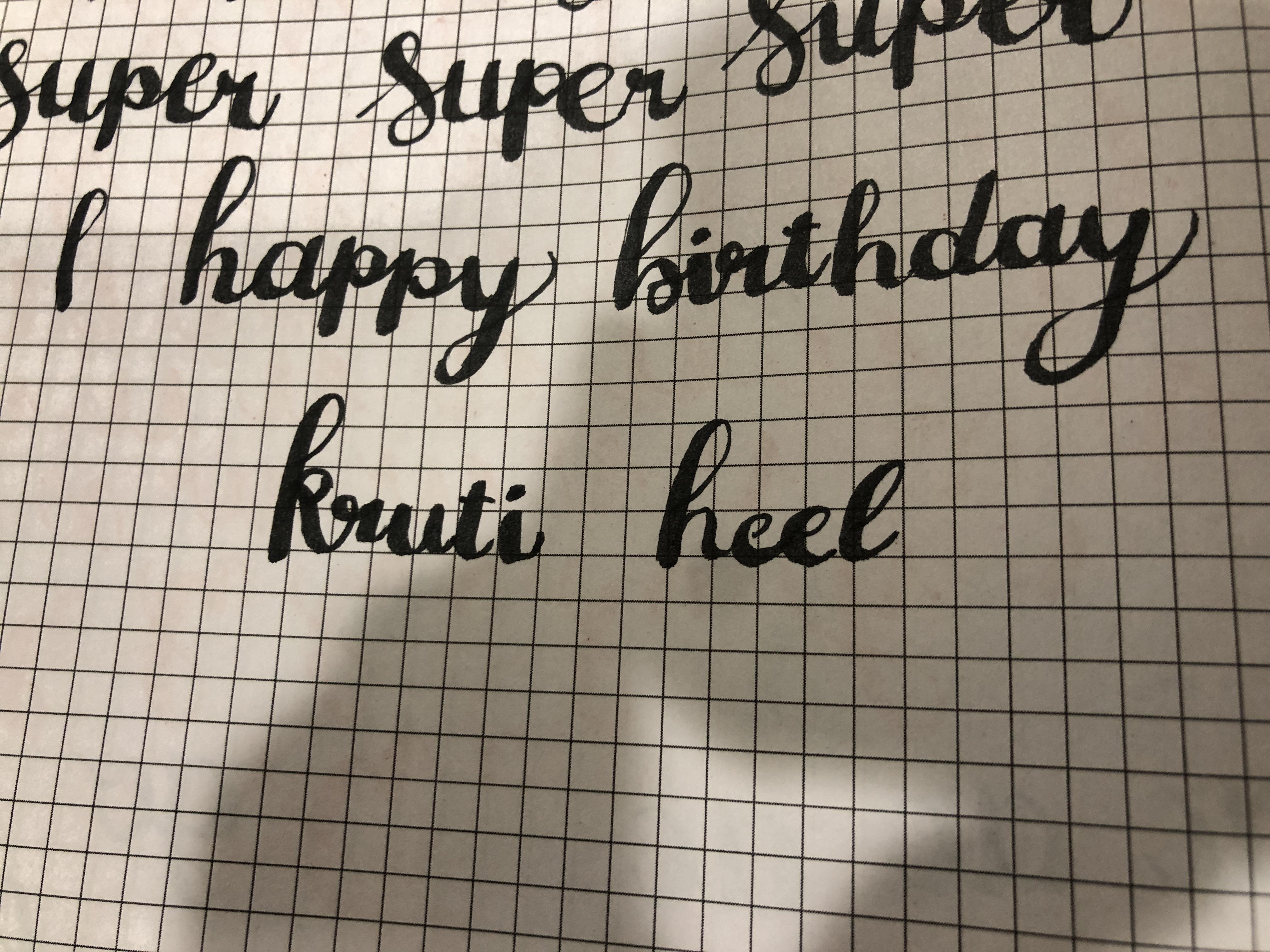 Brush pen calligraphy - student project