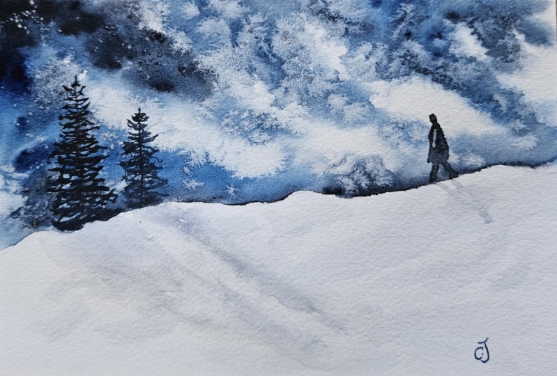 Winter scene - salt texture