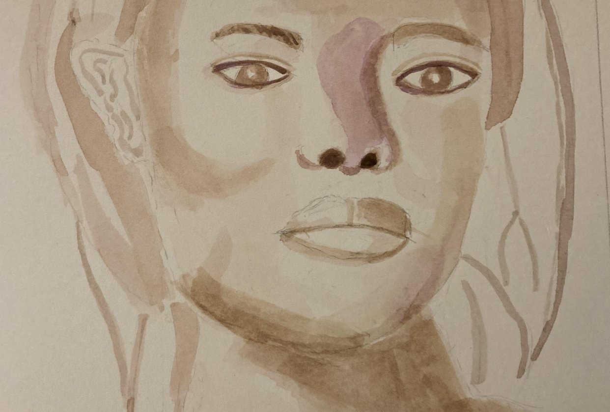 Portrait in three tone - student project