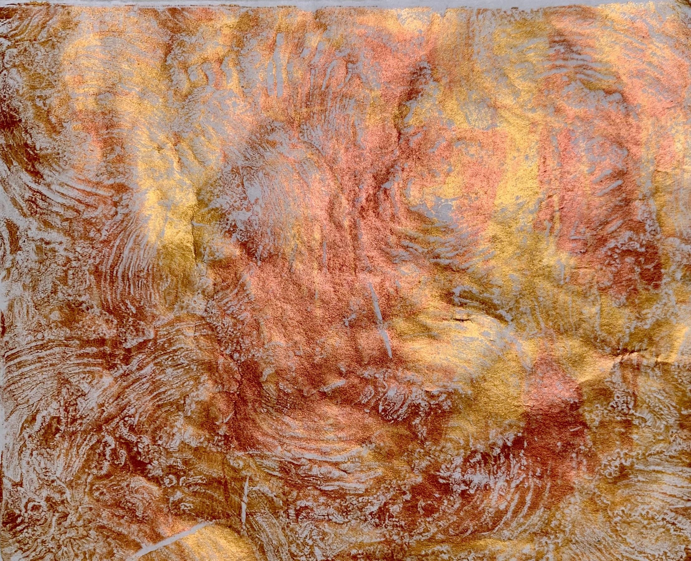 Experiment with textured anaglypta thick wallpaper sample - student project