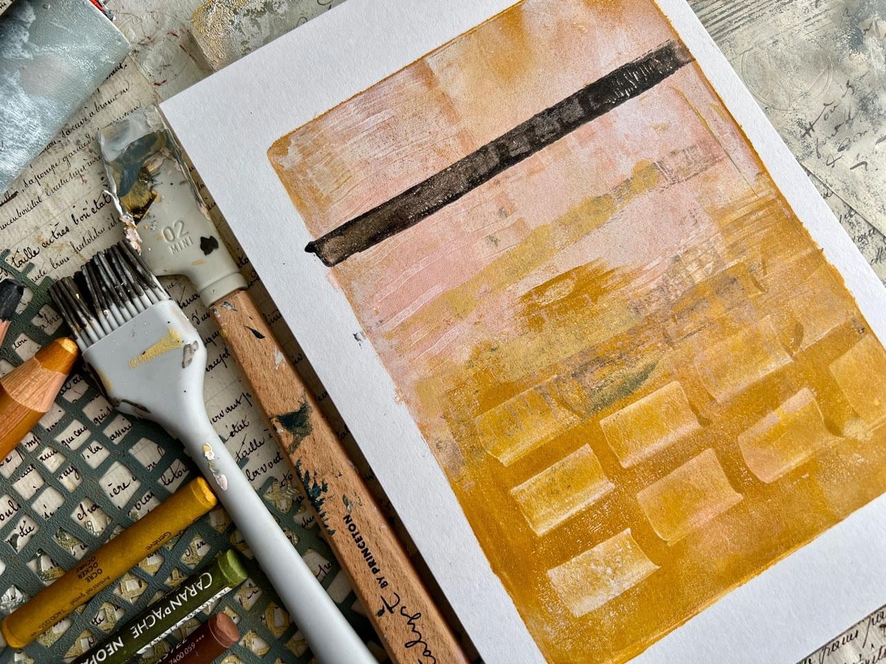 Modern Gelli Plate Printing: Sketchbook and Mixed Media Abstract Art