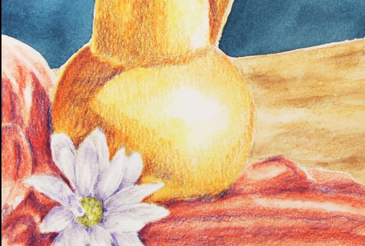 Watercolor Pencil Still Life - student project
