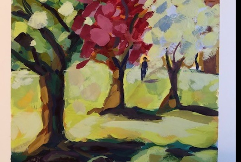 Paint a Springtime Orchard in Gouache: Malcolm Dewey.