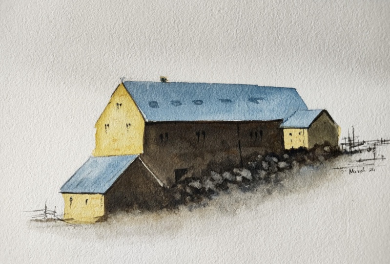 Watercolor Basics - Simple Tone and Bleeds
