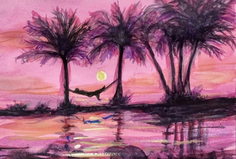 Night scenes - gouach (and watercolor)