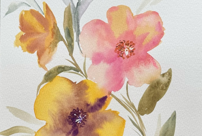 Loose style flowers