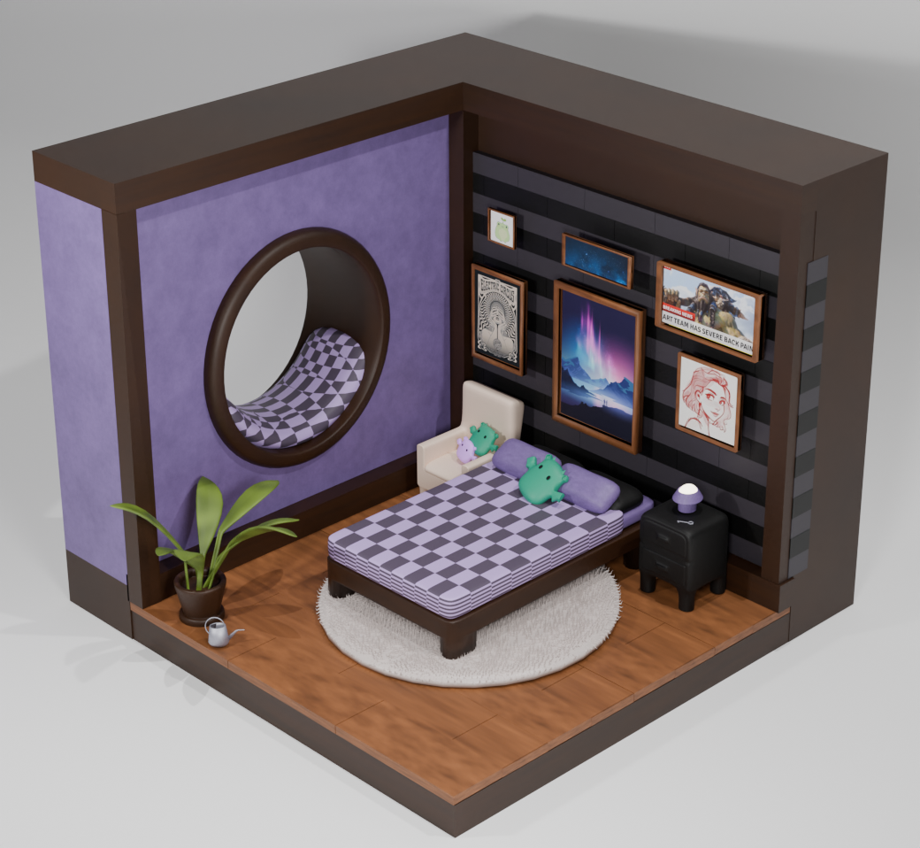 Cute Bedroom - student project