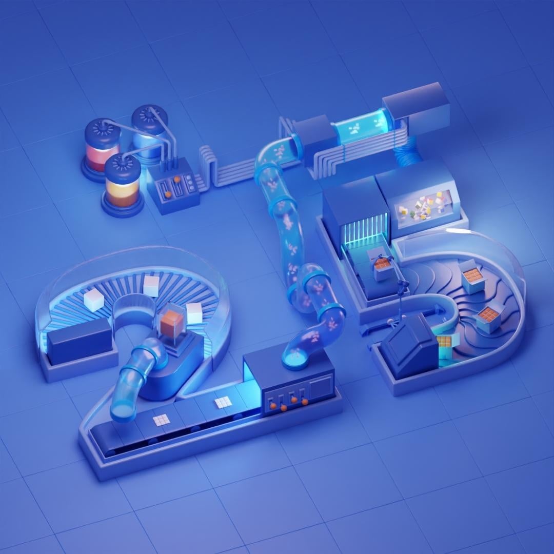 Blender 3D Motion loop animation - student project