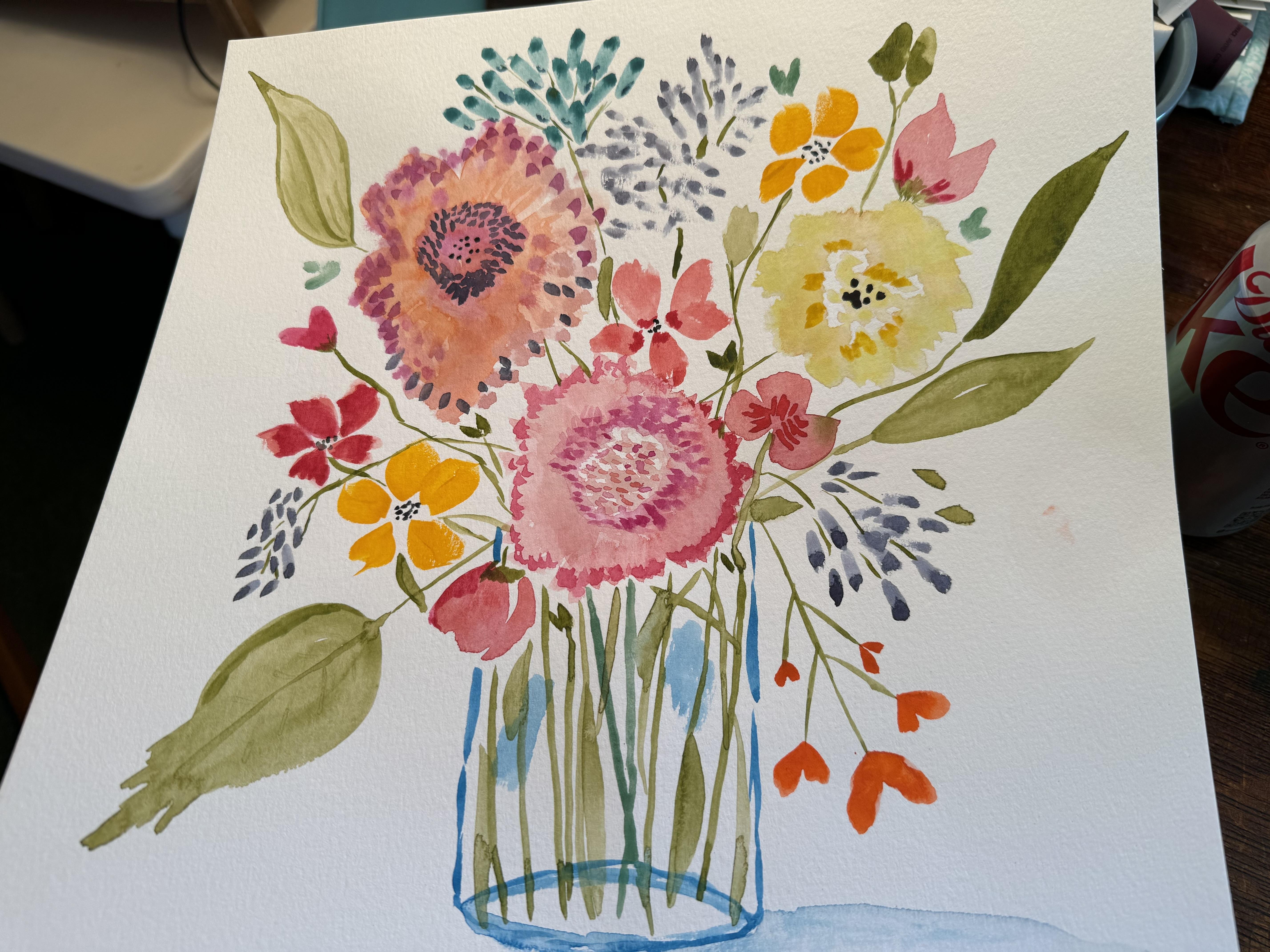 Loose Floral Bouquet - student project