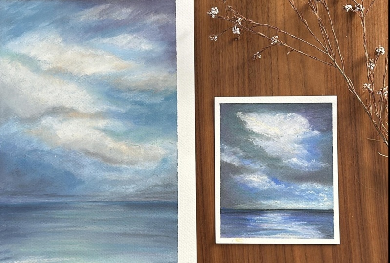 clouds in soft pastel