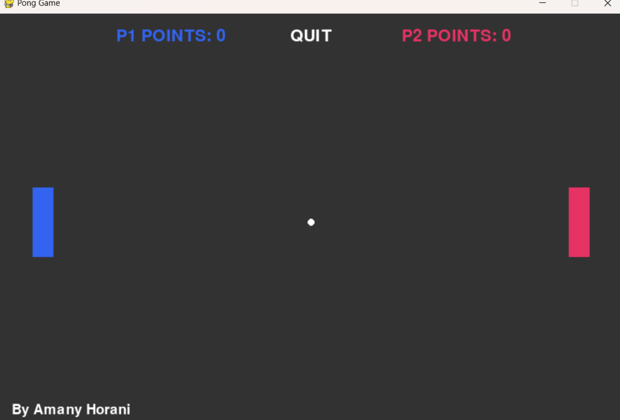 Pong Game - student project