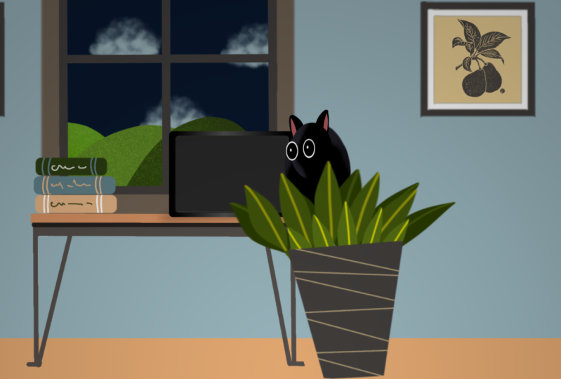 Tech-savvy cat