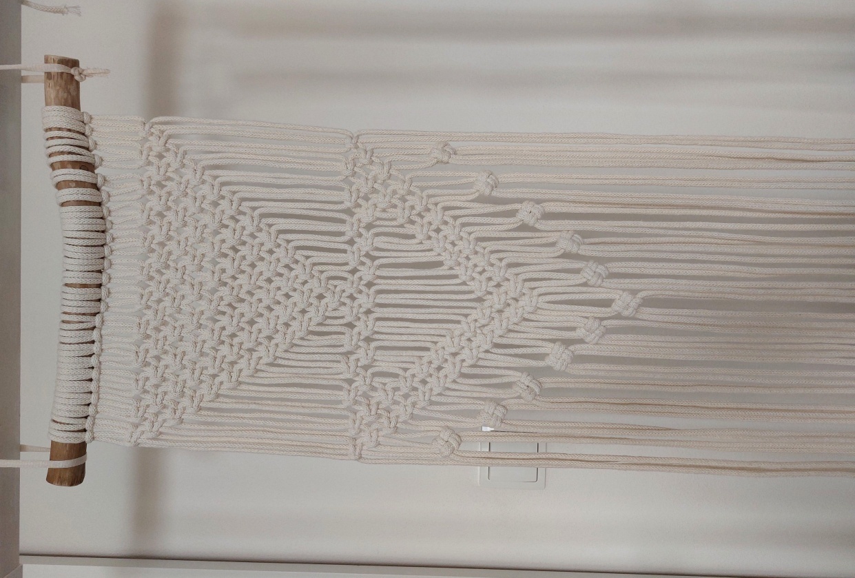Wall hanging macrame - student project