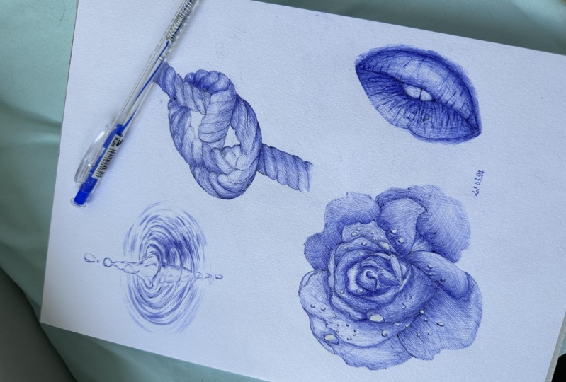 Ballpoint pen drawing