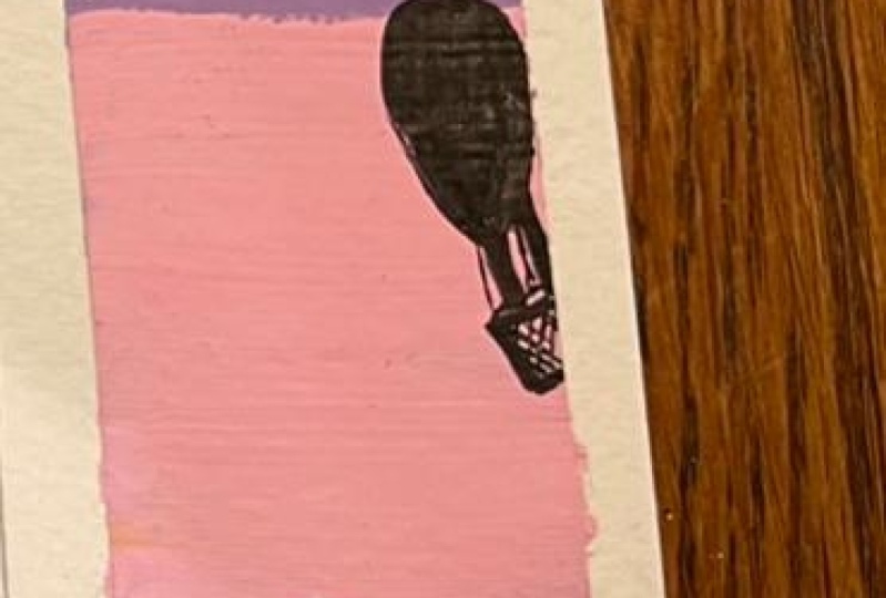 Gouache bookmark