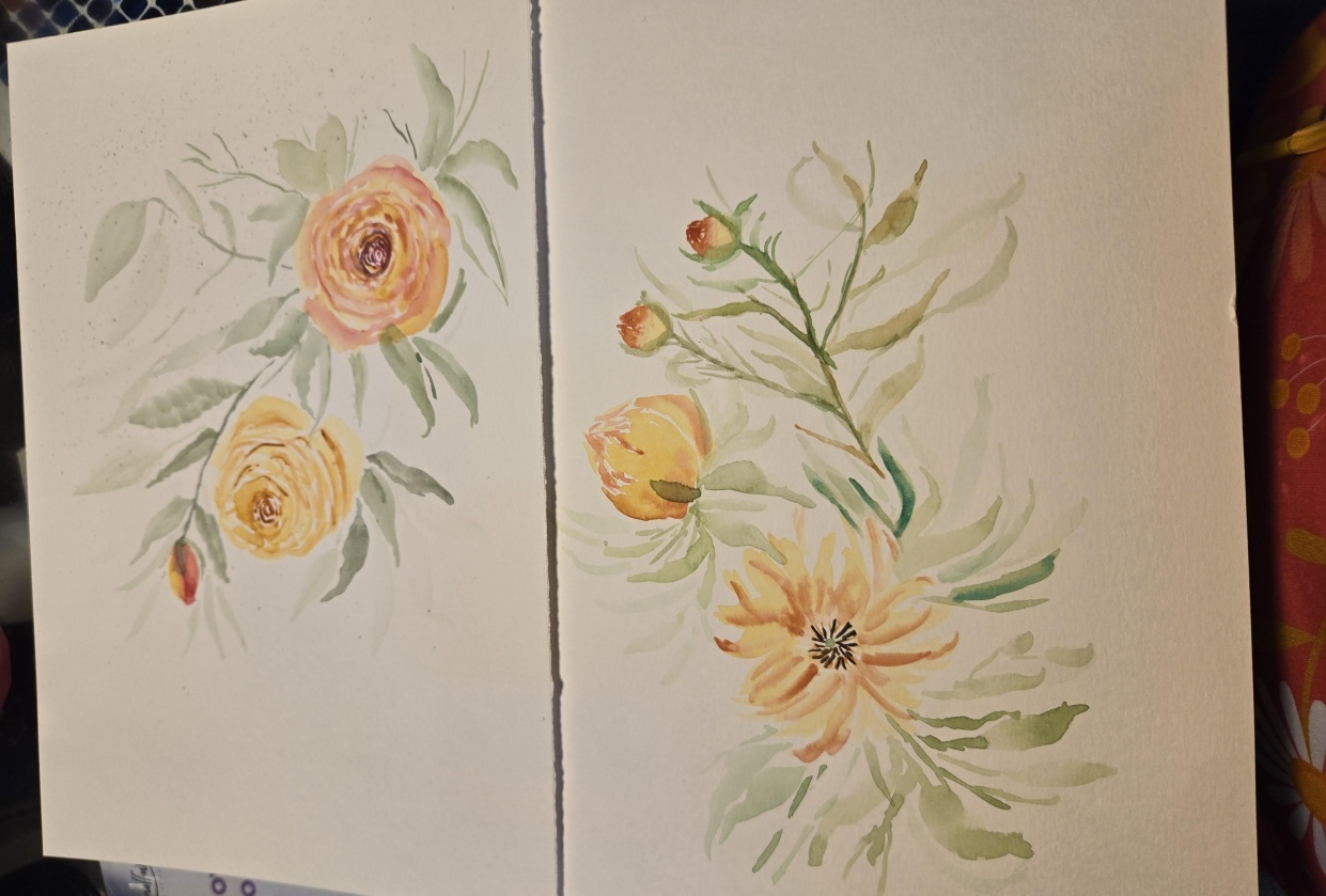Peonies and roses - student project