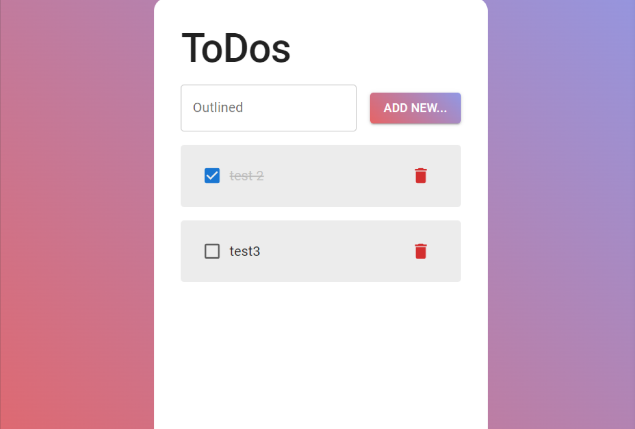 Completed app - student project